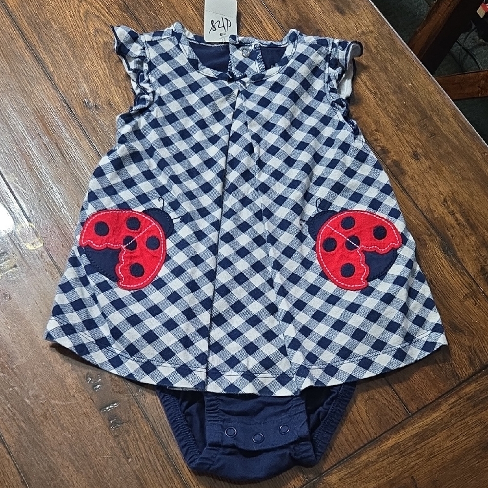 Child of Mine Navy and Red Checkered Diaper Cover.